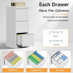 Bestoo 3-Drawer File Cabinet - Image 8