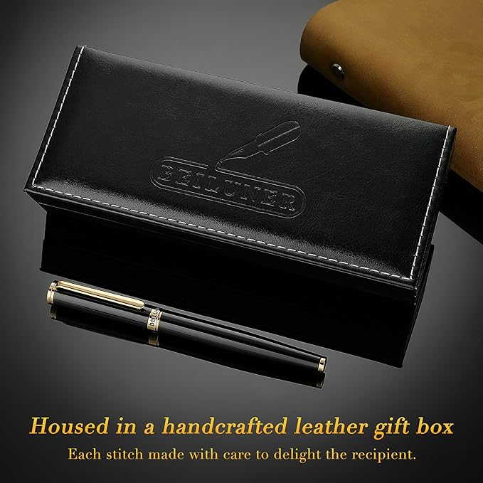 BEILUNER Black Fountain Pen, Stunning Luxury Pens - Image 5