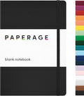 PAPERAGE Blank Journal Notebook, 160 Pages, Medium 5.6 in x 8 in by PAPERAGE