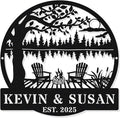 Personalized Mountain Campfire Sign, Custom Fire Pit & Campsite Decor, Metal by HYTSIGN