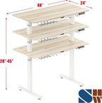 SHW 48-Inch Electric Height Adjustable Standing Desk - Image 3