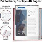 Dunwell Presentation Binder 24-Pocket, Displays 48 Pages, 8.5x11 Portfolio - Image 3