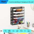 GDINDINFAN 6-Tier Hanging File Organizer Office Cubicle Accessories - Image 7