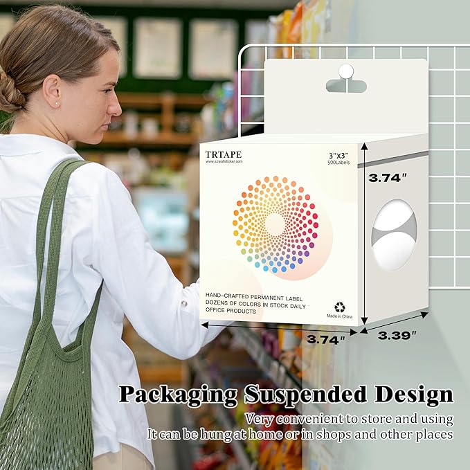 3 Inch Round Colored Dot Stickers, 4 Rolls in Dispenser Box - Image 4