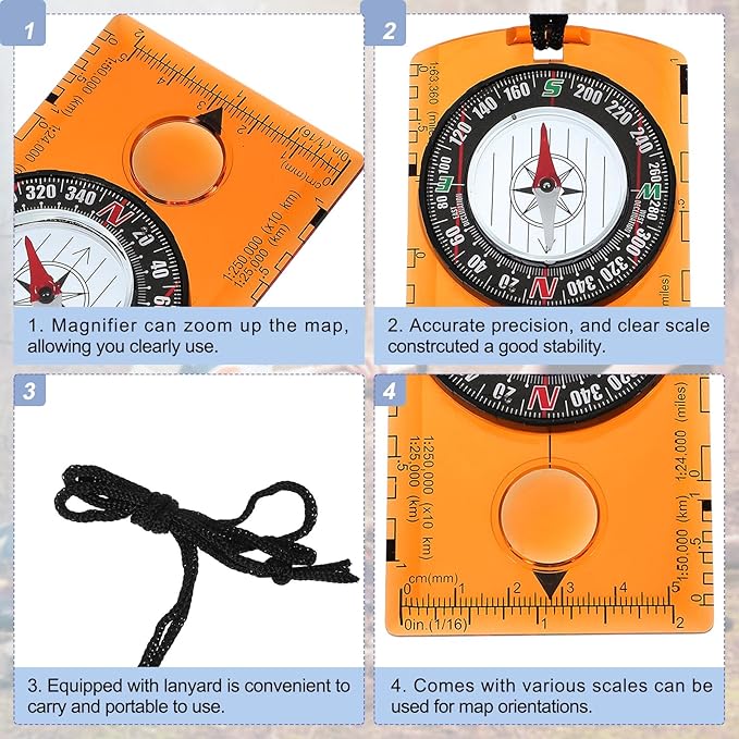 PATIKIL Orienteering Compass, Navigation Backpacking Compasses - Image 4