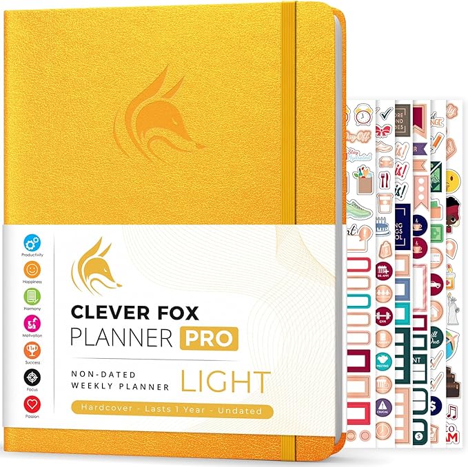 Clever Fox Planner PRO Light – Weekly & Monthly Life Planner to Increase by CleverFox