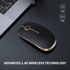 VssoPlor Wireless Mouse, 2.4G Slim Portable Computer Laptop Mouse - Image 2