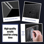 Clear Acrylic Book Ends for Shelves Heavy Duty L Shaped, 2 Pcs