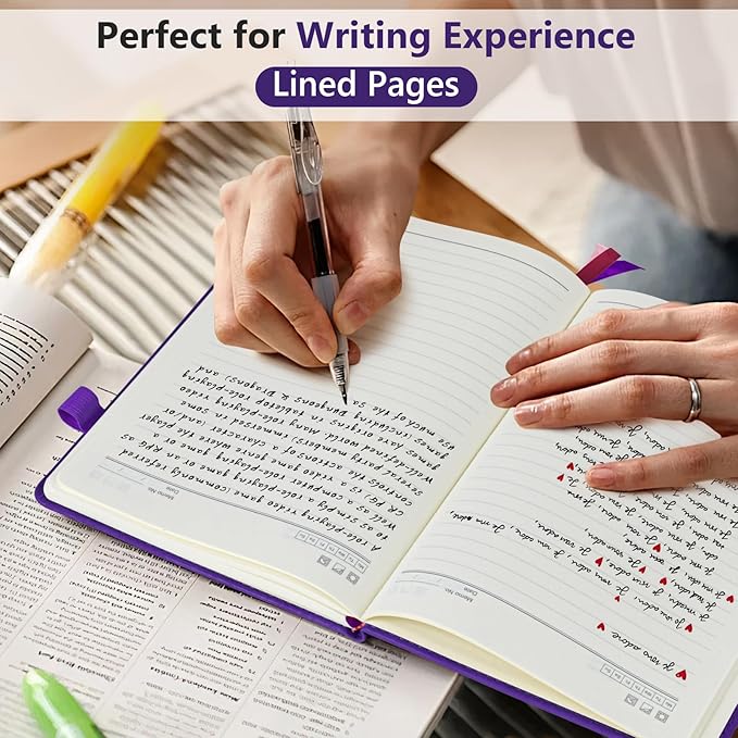 PERCUN Lined Journal Notebook for Men & Women, 160 Pages College Ruled Journal - Image 4