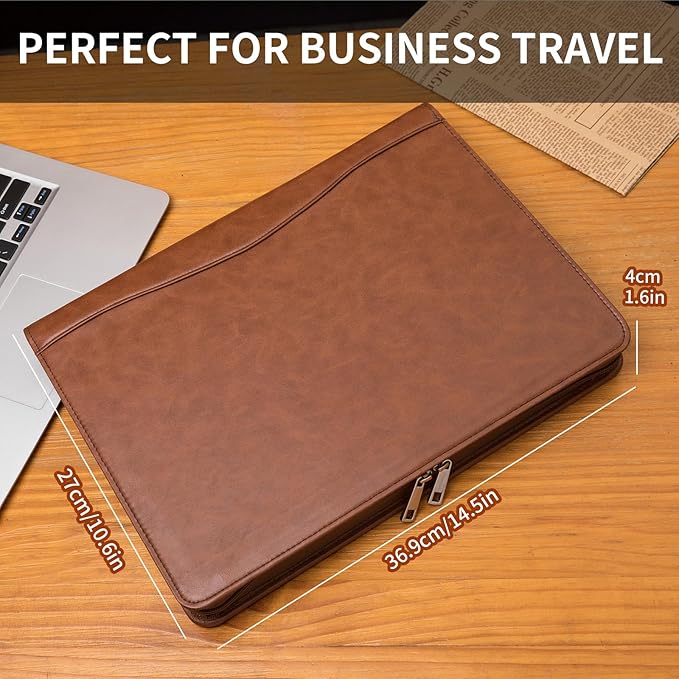 Geslun Personalized Vegan Leather Portfolio, Legal Size 8.5 x 14 Pad Holder - Image 6