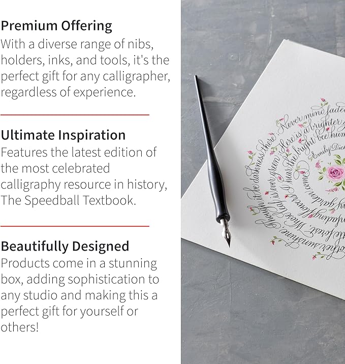 Speedball Modern Calligraphy Kit, Featuring Pen Holder, Tips Ink, Calligraphy - Image 2