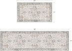 GENIMO Runner Rug 2PCs, Machine Washable Non Slip Vintage Hallway Runner Rug - Image 2