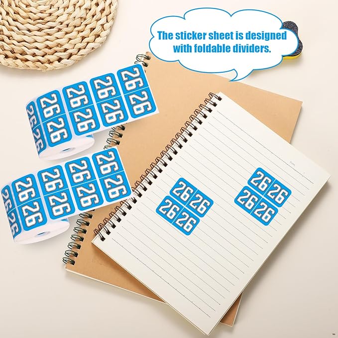 1000pcs 2026 Year Stickers, 3/4x1-1/2 Inch 26 Year Colored Self-Adhesive - Image 4