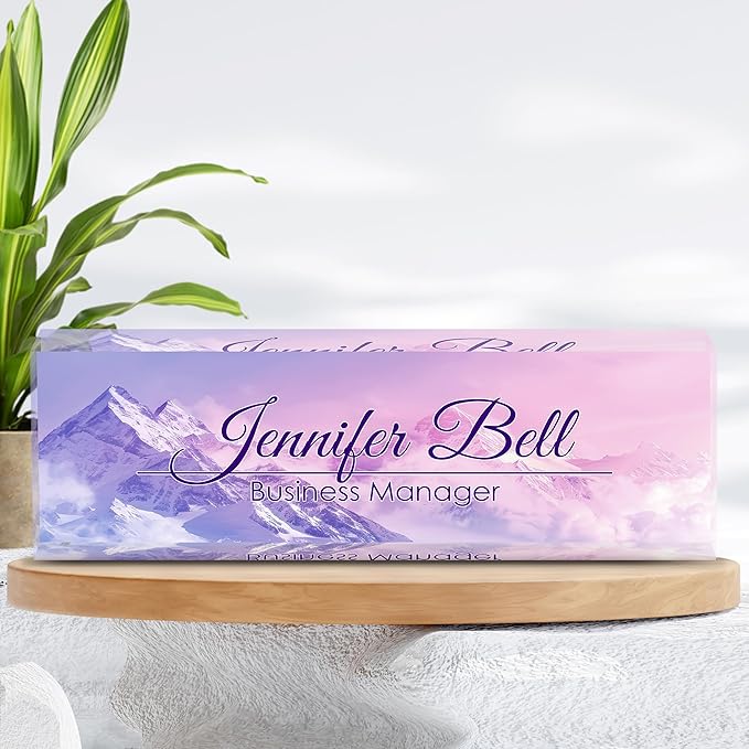 Personalized Name Plate for Desk, Custom Desk Name Plate, Acrylic Name Plate - Image 7