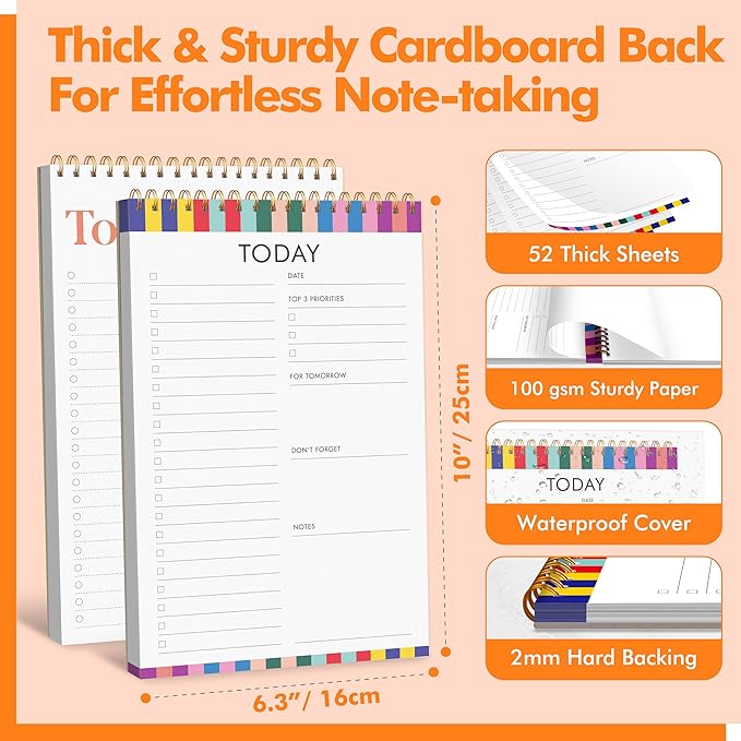 2 To Do List Notepads, Daily Planner Notebook - Image 4