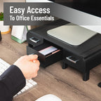 mind reader monitor stand, 3 storage drawers, desktop, package contents