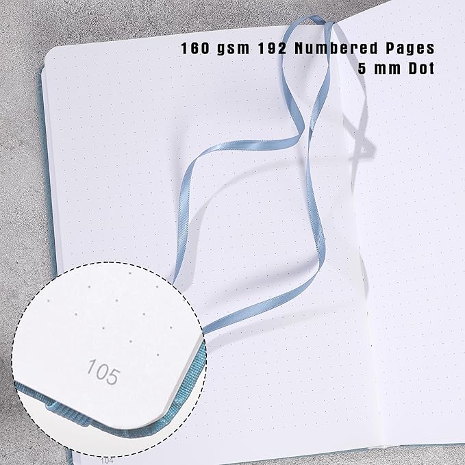 TIEFOSSI Dotted Notebook, 160gsm Thick Paper, Hardcover Dot Grid Journals - Image 3