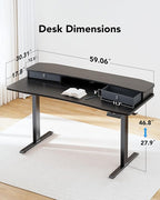 HUANUO 60″ x 30″ Electric Standing Desk - Image 3