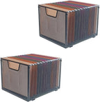 SREGGSIY 2 Pack Metal File Baskets, Hanging File Folder Organizer, Office File by SREGGSIY