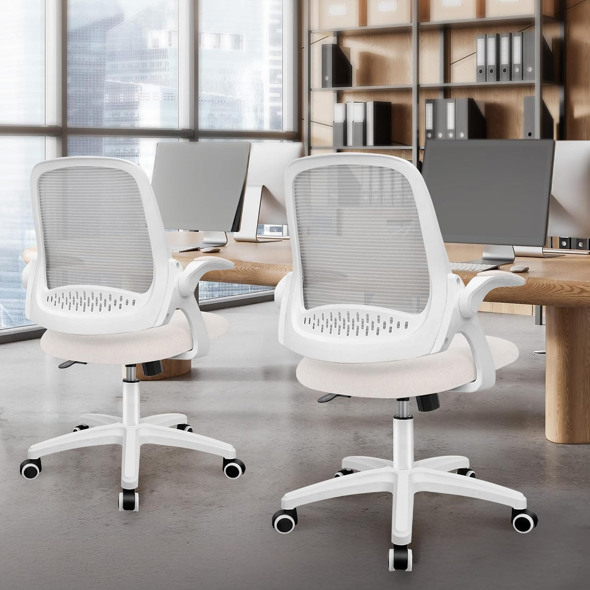 neo chair office desk chair, ergonomic mesh with on a desk or shelf