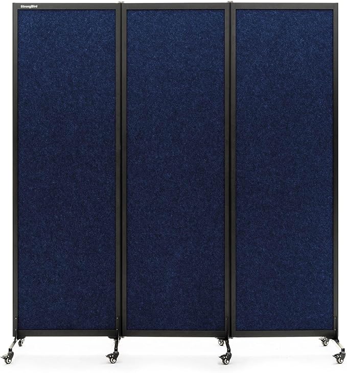 Upgrade Version Room Partition and Divider, Freestanding Rolling Dividers by StrongBird