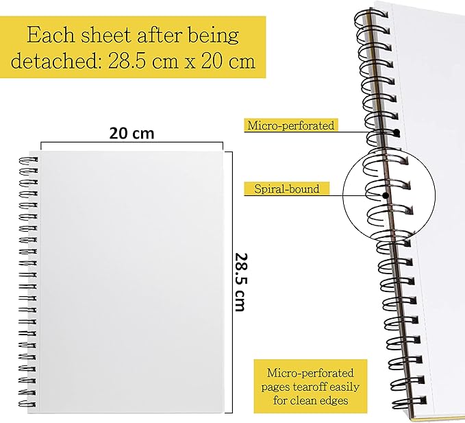 Elan A4 Drawing Book, 50 Sheets Italian Paper 90 lb/200 GSM, Acid-Free Sketch - Image 3