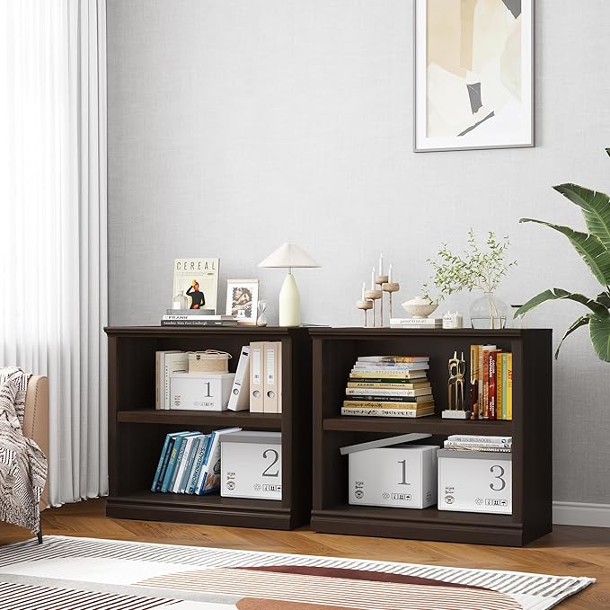 Bevfint Bookcase, Open Storage Book Cases/Shelves, Floor Standing Indoor - Image 4