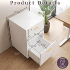 lavish home 2-drawer wooden file cabinet with lock shown in use