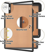 Mifuro 38"x28" Enclosed Bulletin Board, Lockable Weather-Resistant Aluminum - Image 3