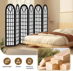 ALeesing Folding Room Divider Privacy Screen Freestanding 6-Panel Shoji Style - Image 4