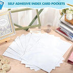Outus Self Adhesive Shop Ticket Holders Clear Plastic Sleeves Adhesive Pockets - Image 5