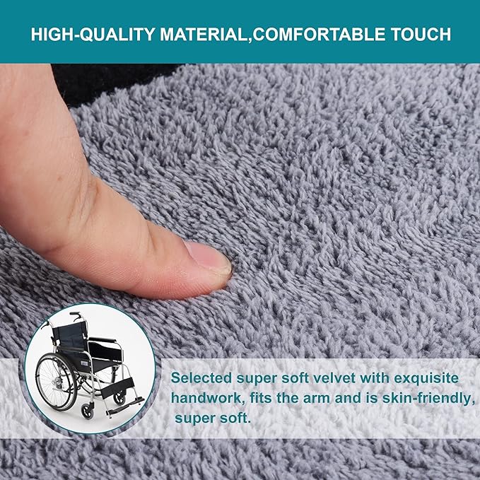 2 Pcs Wheelchair Armrest Pads Covers - Image 3