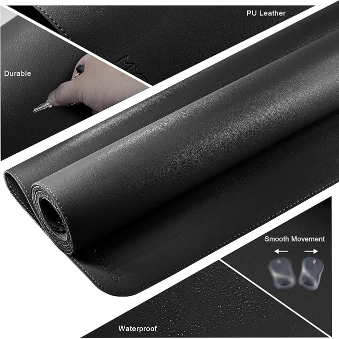 Mydours 36" x 16" Large PU Leather Desk Pad - Image 5