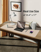 YSAGi Leather Desk Protector, Office Mat, Large Mouse Mat, Non-Slip PU Leather - Image 5