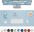 Leather Desk Pad Protector, Desk Mat, Large Mouse Pad, Non-Slip Desk Pad by AFIING