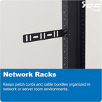 ICC 6” Metal L-Shaped Cable Management Bracket, Vertical/Horizontal, Rack or - Image 7