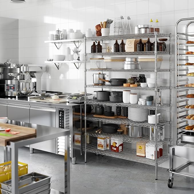 Regal Altair 18" Deep x 48" Wide x 74" Height Wire Shelving Kit | 8-Tier | NSF - Image 2