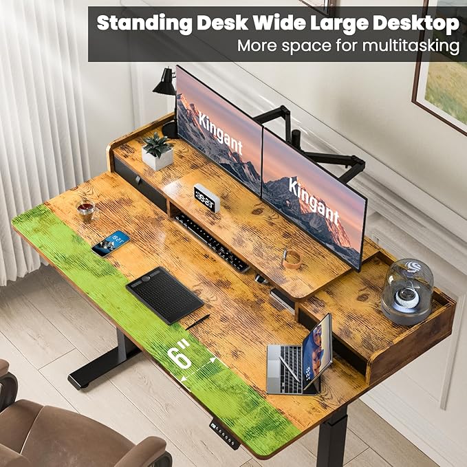 Kingant 48 x 30 Inch Electric Standing Desk - Image 3