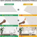 EVENRISING Acoustic Panels 10-Pack, Acoustical Wall Panels 47.2x23.6x0.4 inch - Image 6