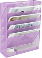 EASEPRES 6 Tier Mesh Hanging Wall File Organizer, Desk Vertical Mail Paper - Image 8