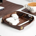 Node Leather - Genuine Leather Desk Mat, Desk Organizer & Cup Coaster - Leather - Image 3