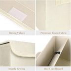 Bagnizer Large 22 Quart Linen Fabric Foldable Storage Bin Cube Organizer Basket - Image 5