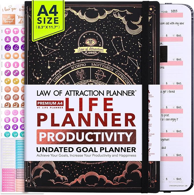 Life Planner - Undated Weekly & Monthly Planner, 12-Month Journey to Increase by FreedomMastery