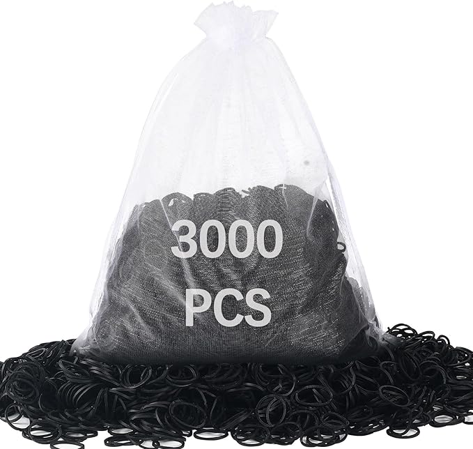 3000pcs small black rubber bands by AiDiYGECO