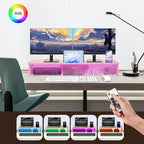 Qupui TV Riser Stand with LED Lights, 42.5in Super Large Monitor Stand with - Image 3