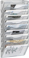 EasyPAG Wall File Organizer for Office 10 Pocket Mesh Wall Mounted Paper by EasyPAG
