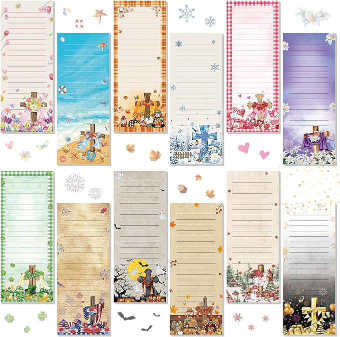Eaasty 12 Pcs Seasonal Holiday Magnetic Notepads by Eaasty