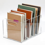 AIDIMOO Acrylic Magazine File Holder, 5 Vertical Compartments Desk Document - Image 5