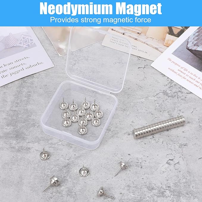50 Sets Push Pins Magnetic Thumb Tacks, Magnet Push pins - Image 5