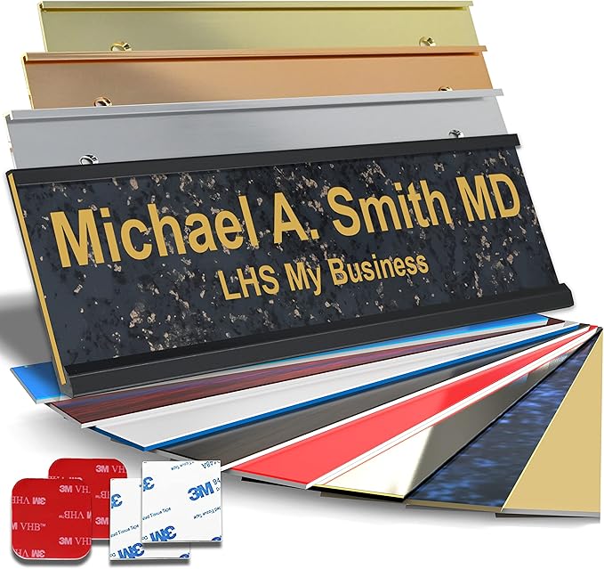 Personalized Name Plate with Choice of Mounting Holders by LHS+My+Business